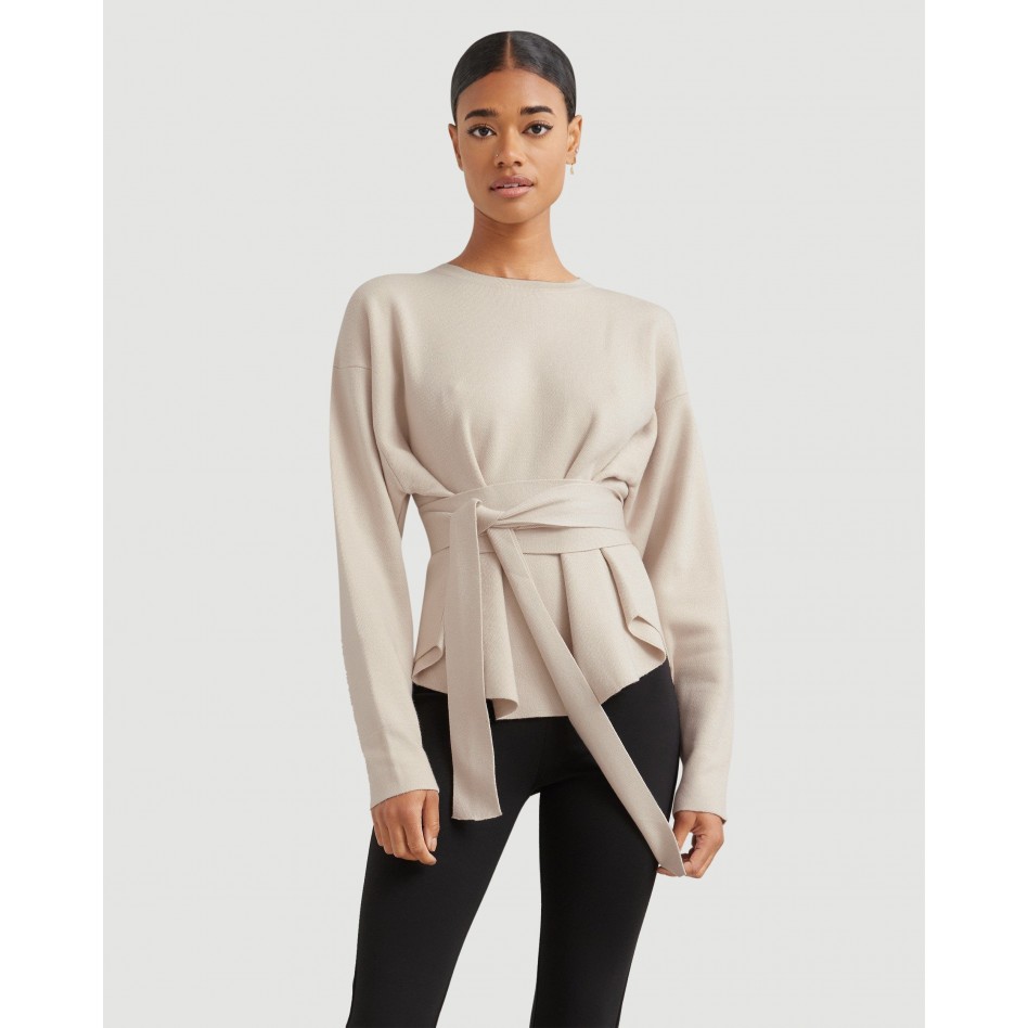 Nara Tie-Front Knit Sweater